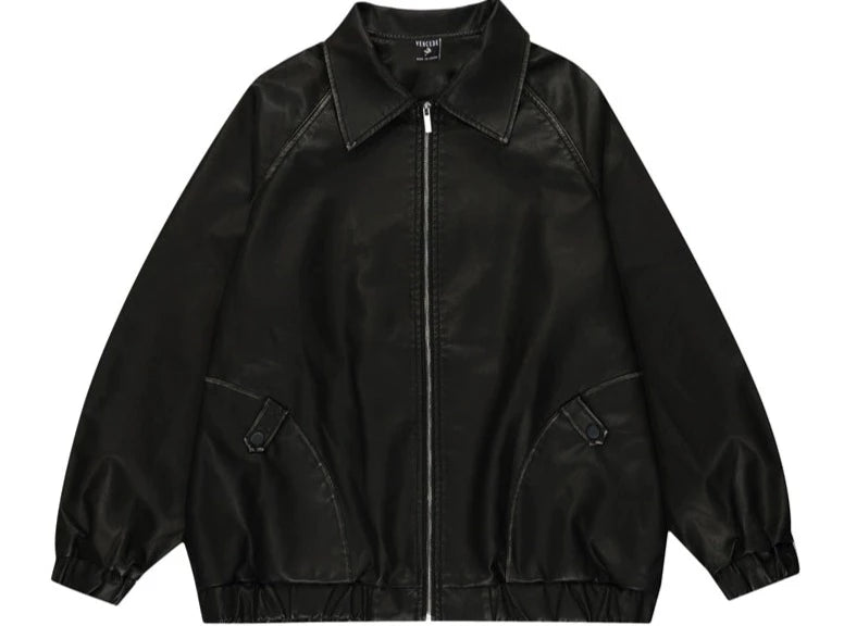 American Retro Leather Cotton Jacket