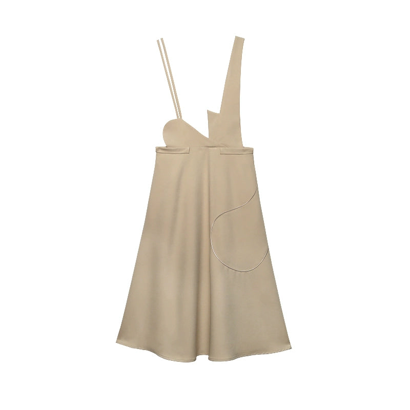 Light Apricot Foam Silky Suspender Skirt