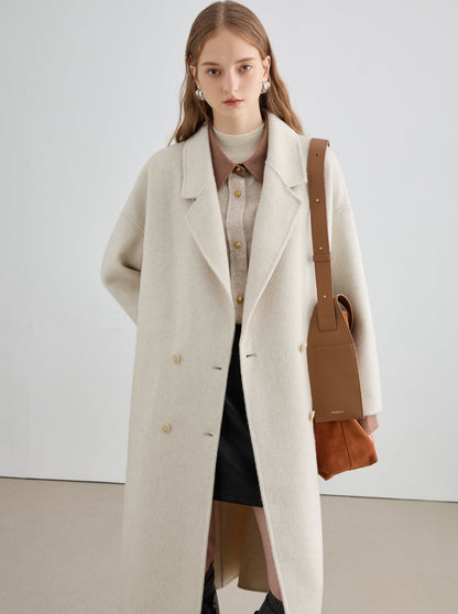 small medium-length woolen coat