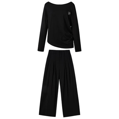 Lazy Shoulder Sweatshirt Set