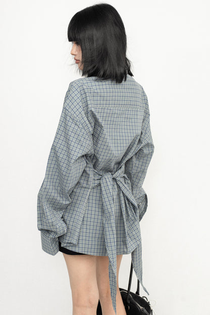 Casual Lace-up Design Shirt