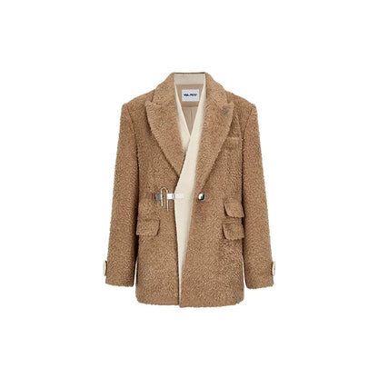 Suit collar wool coat