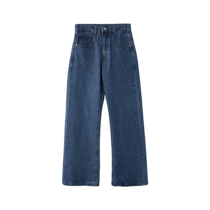 Pantaloni svasati in denim blu retrò