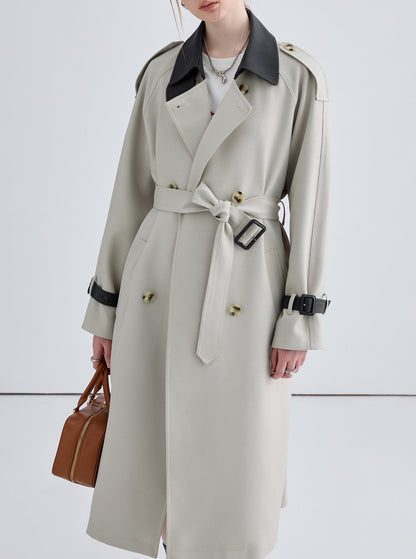 COLOR-BLOCKED TRENCH COAT