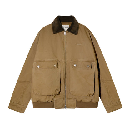 Corduroy Patchwork Retro Jacket Set-Up