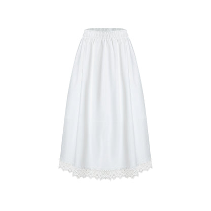 French Vintage Lace Panel Skirt
