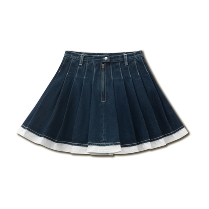 Vintage Dark Blue Jeans Denim Skirt