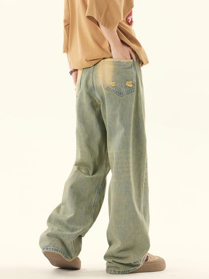 Loose Yellow Mud Dyed Pants