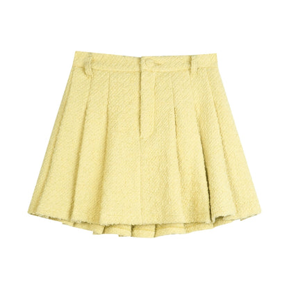 Retro Short Jacket Pleated Skirt Set