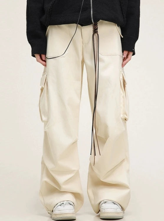American retro fringe cargo pants