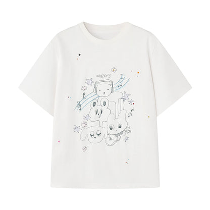 Strawberry Musician Printed T-Shirt