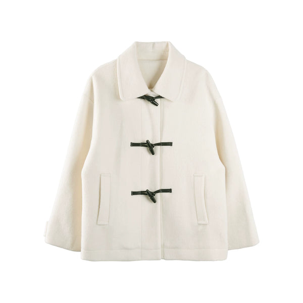 Gray Lapel Woolen Coat