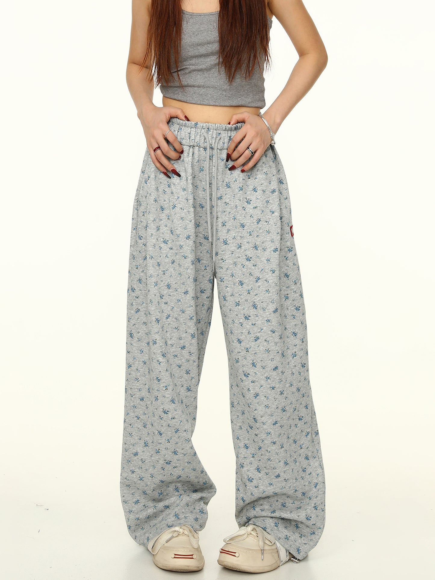 American Retro Small Floral Pants