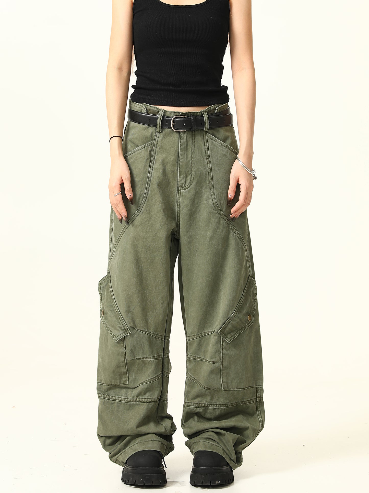 Vintage Deconstructed Cargo Pants