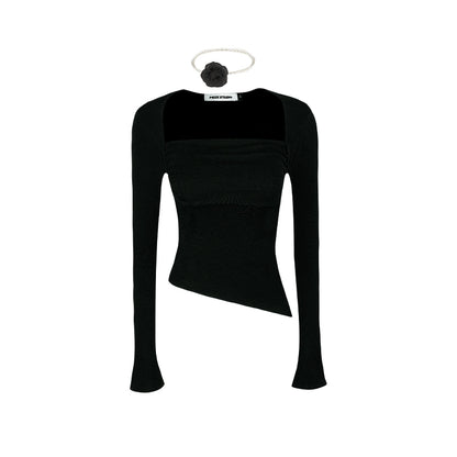 Vintage Neckline Basic Top