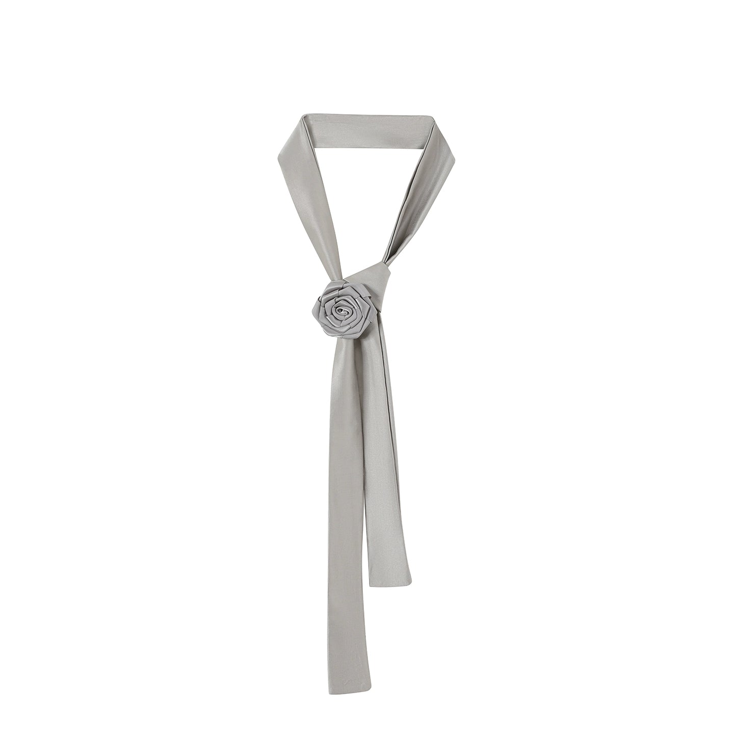 Flower Hem Shirt With Tie Set-Up