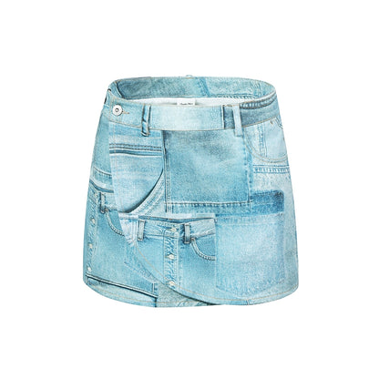 Blue Denim Babes Skirt