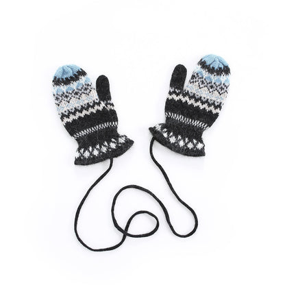 Mohair Fair Isle Knit Gloves