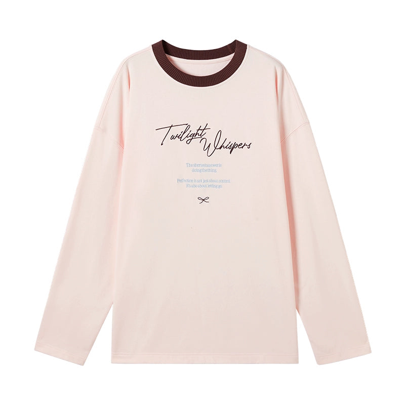 Color-Blocked Letter Print Top