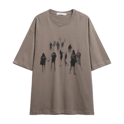 Retro Berührender Schatten T-Shirt