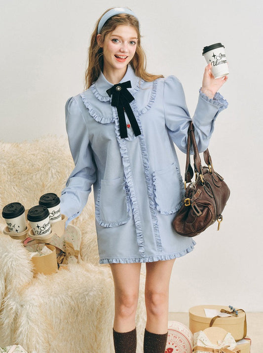 lace shirt dress