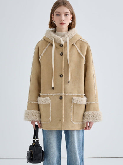 Thickened Warm Hooded Coat