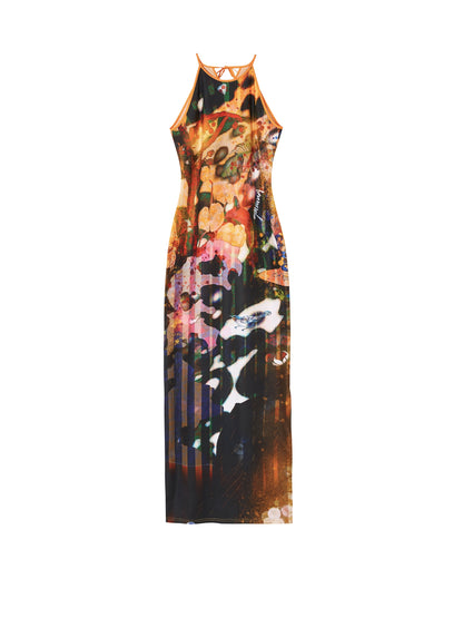 Botanical Slit Dress
