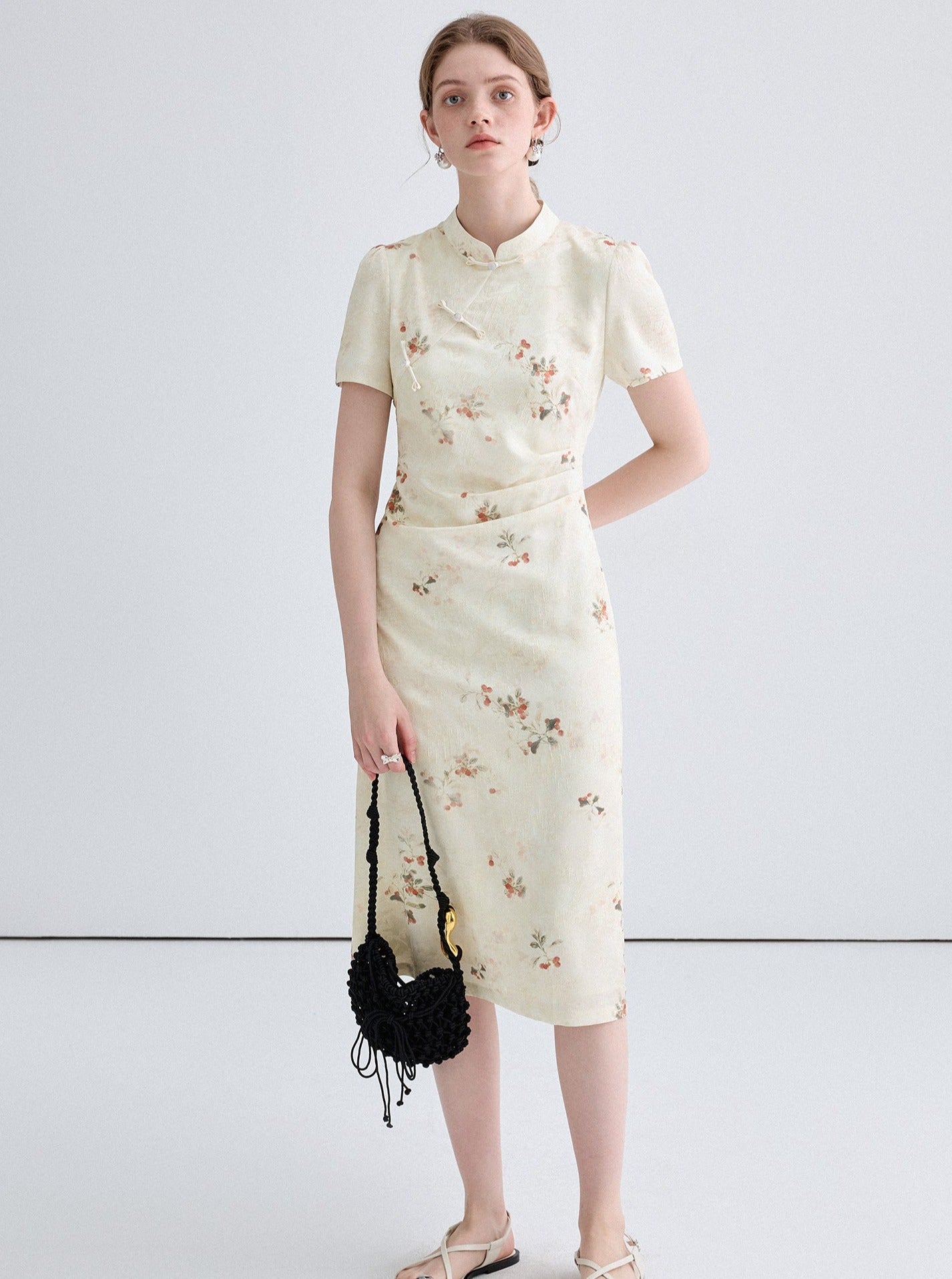 Floral Cheongsam Dress