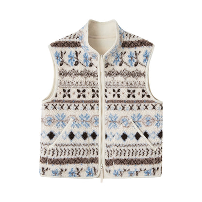 Fair Isle Jacquard Fleece Vest