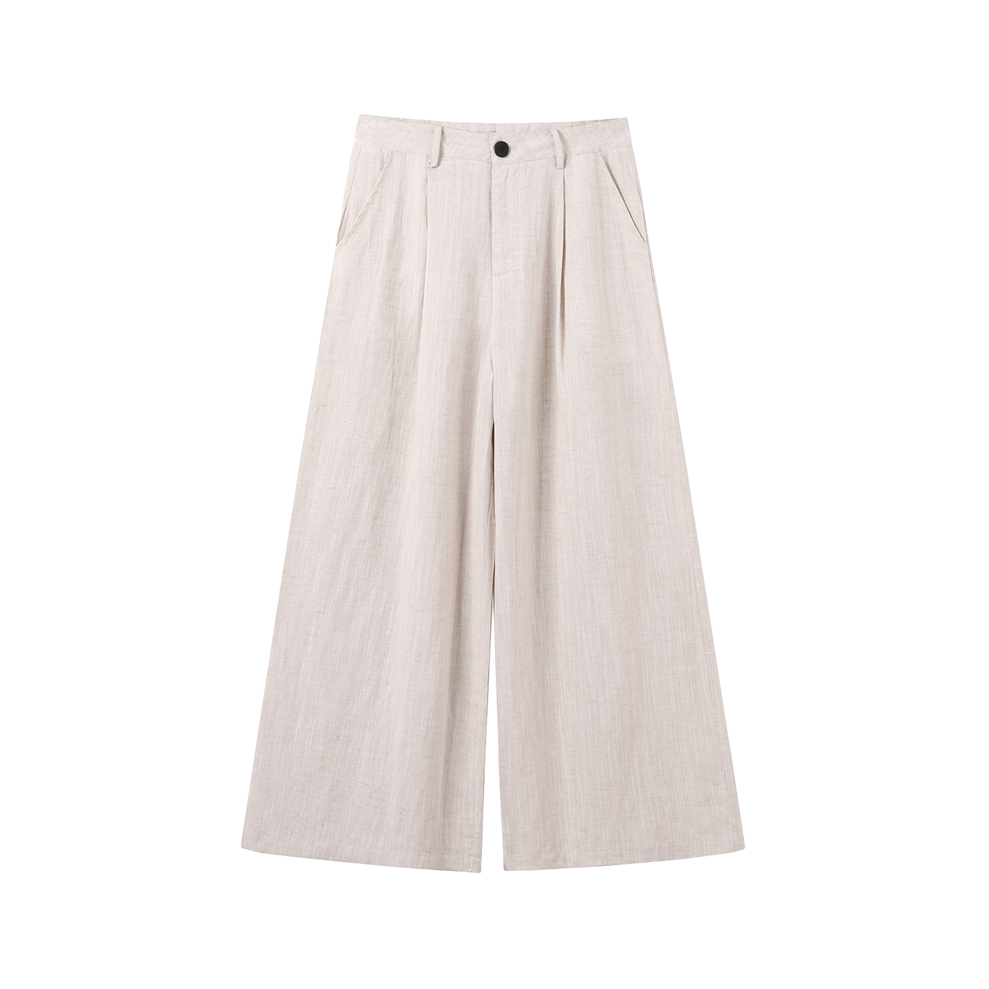 Linen Drape Wide-Leg Pants