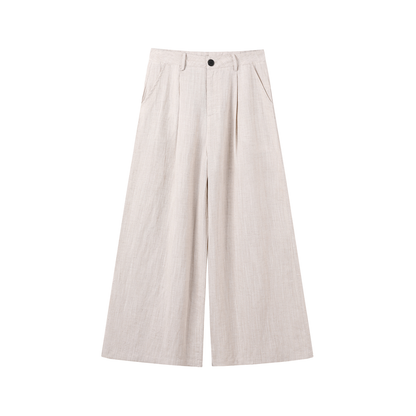Linen Drape Wide-Leg Pants