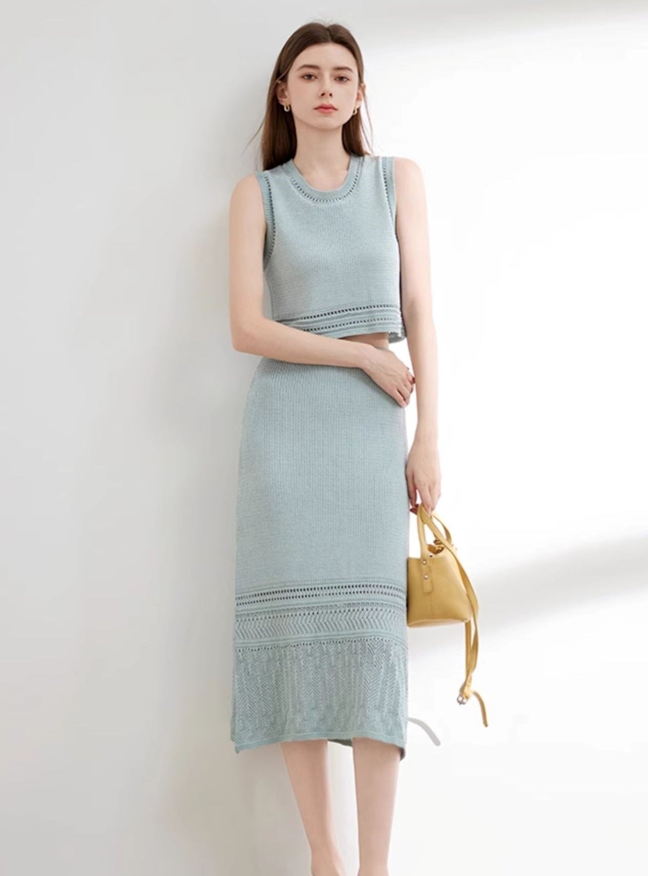 Temperament Simple Skirt Two-Piece Set-Up