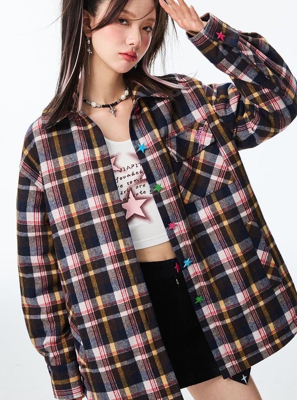 Loose Padded Shirt Jacket