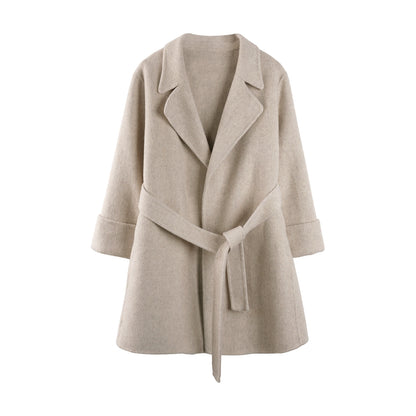 Glutinous White Wool Coat