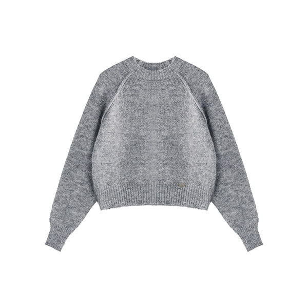 Brown Crewneck Pullover Top