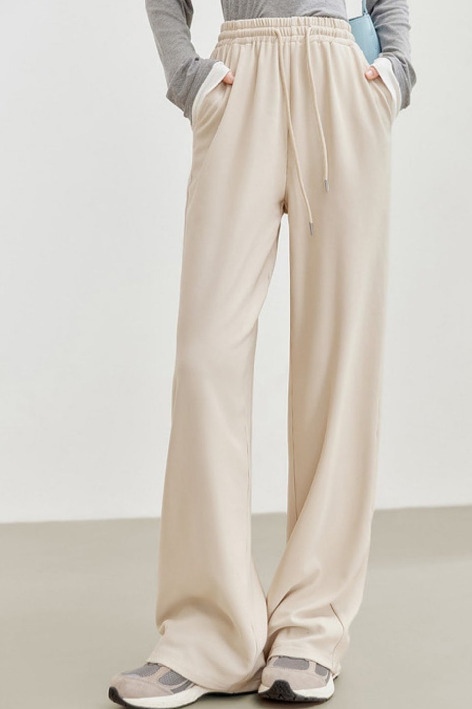 Loose Drape Wide-Leg Pants