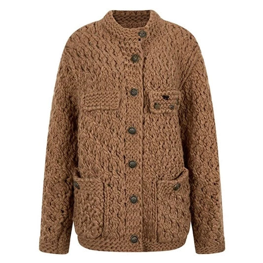 wool knitted cardigan jacket