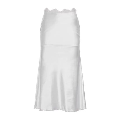 Retro Lace Satin Skirt