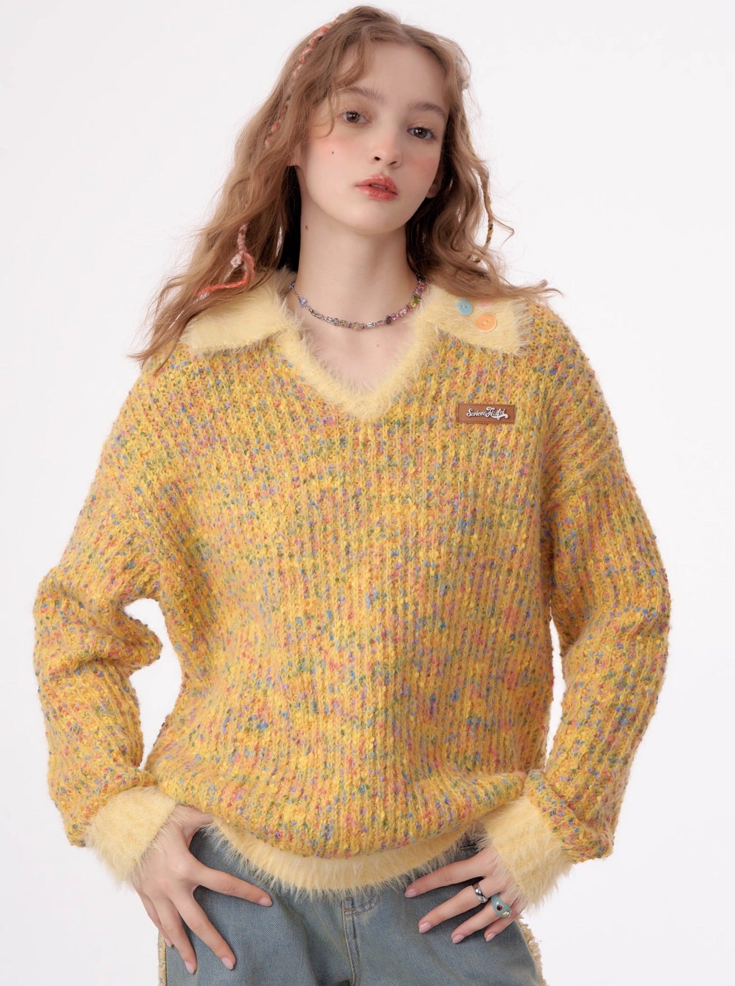 American vintage polo V-neck sweater