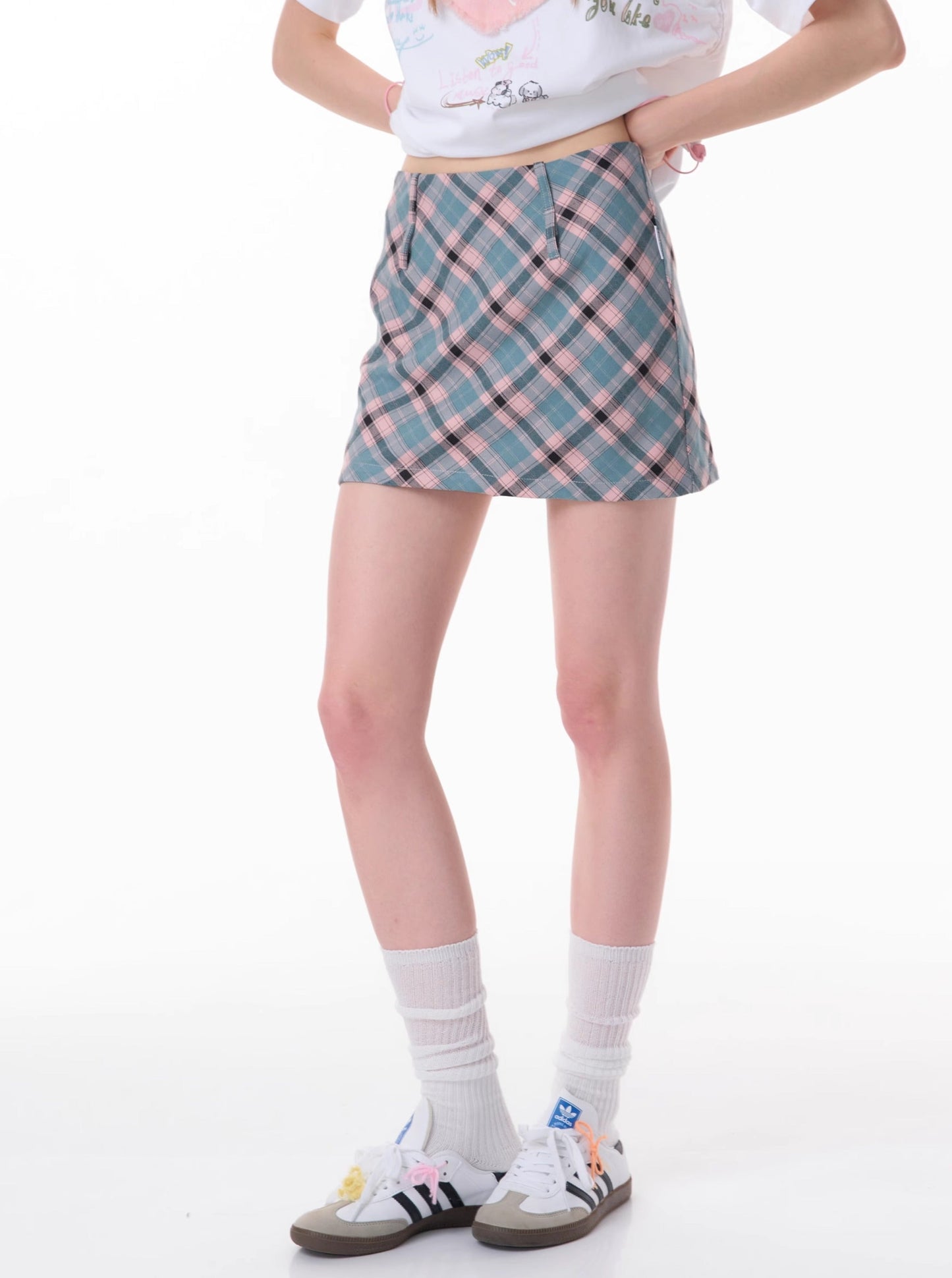 American Retro Plaid Skirt