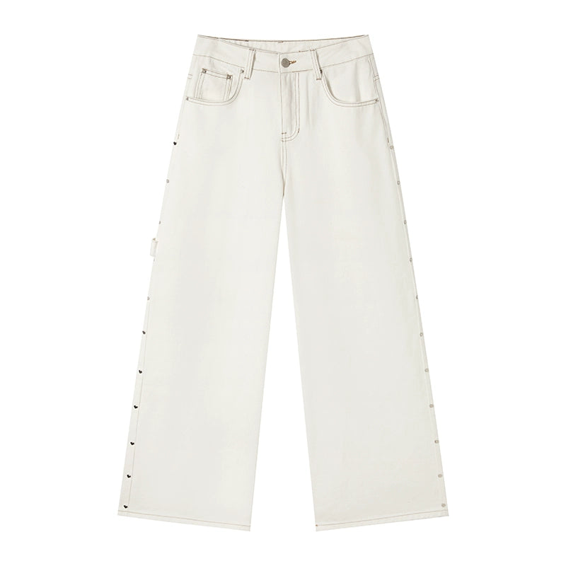 Solid Winter Wide-leg Pants