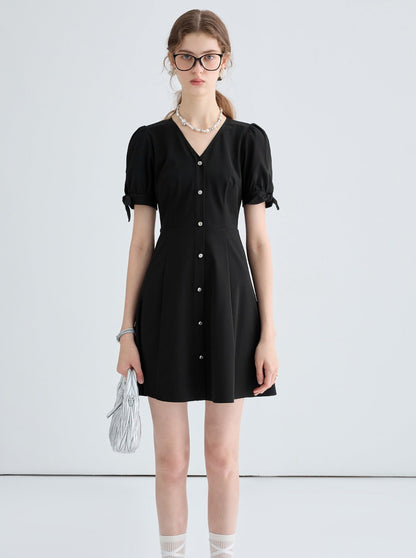 Slim Puff Sleeve Dress