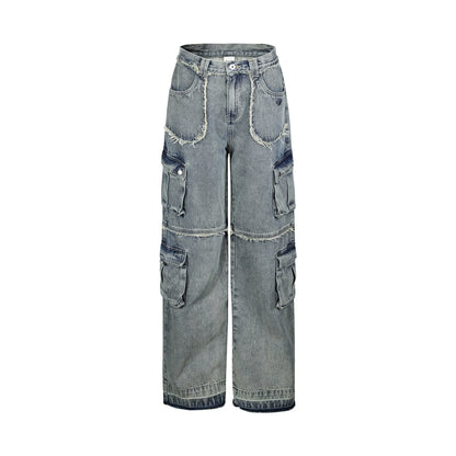 Cargo Large Straight Leg Jeans