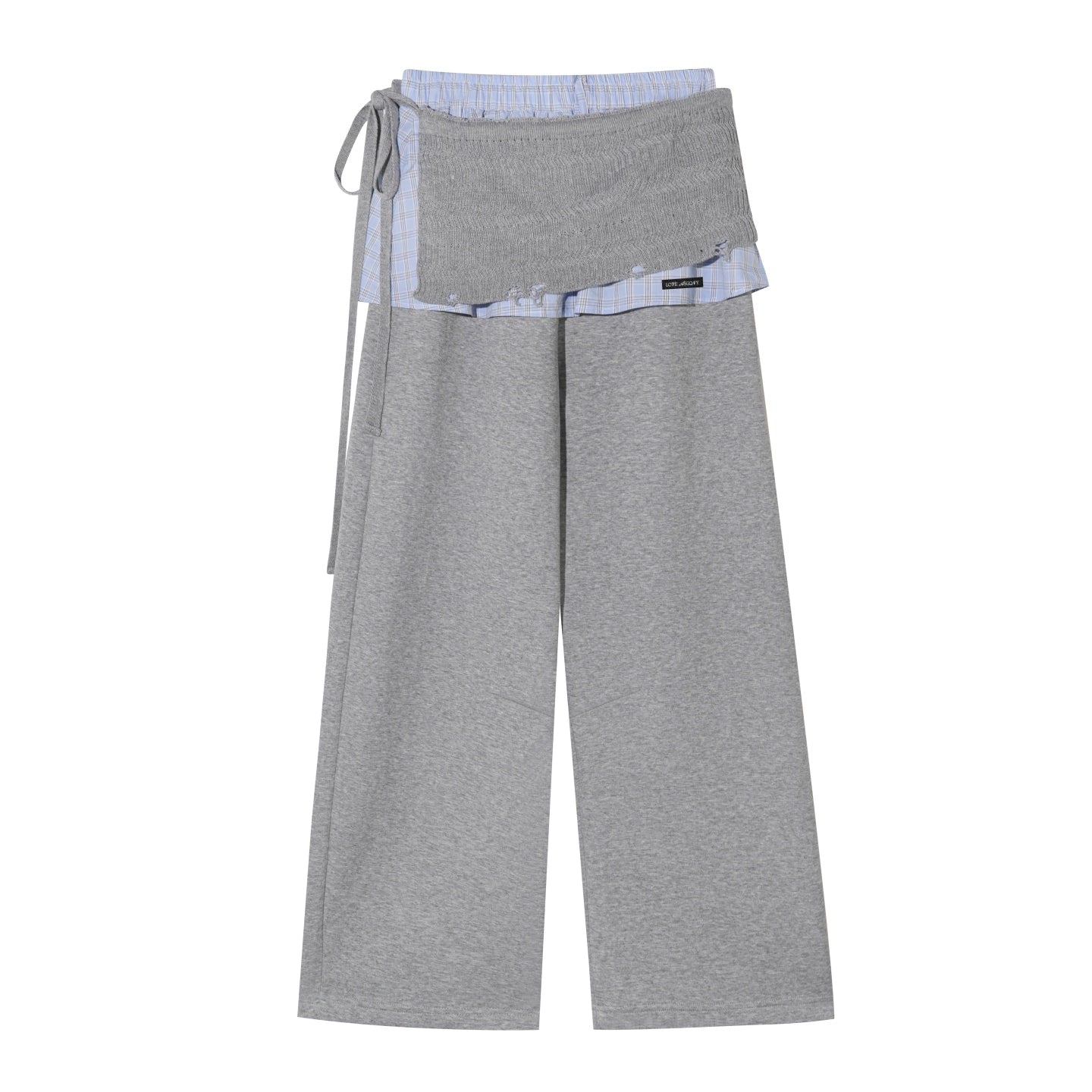 Plaid Patchwork Knit Sweater Set-Up