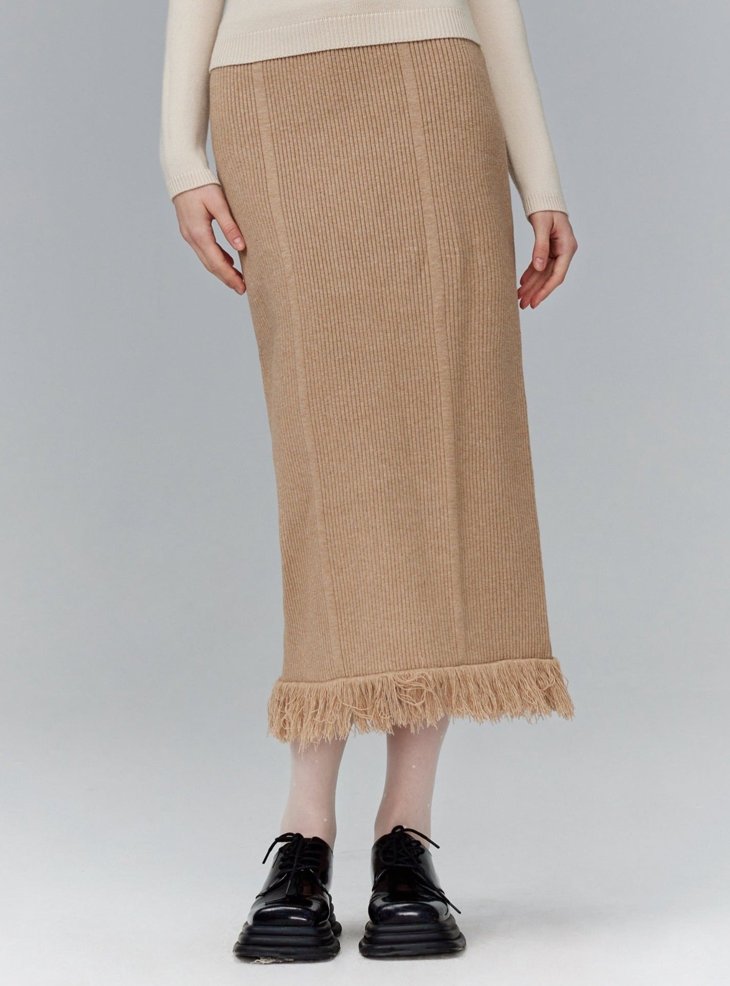 Tassel Long Slim Hip Skirt