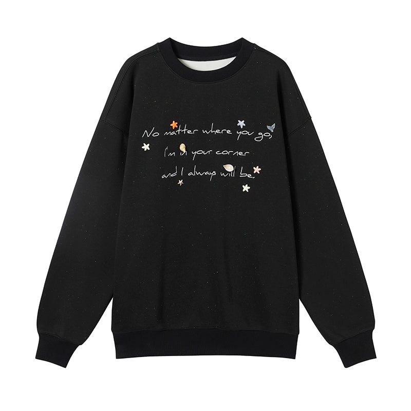 Letter Embroidered Winter Sweater