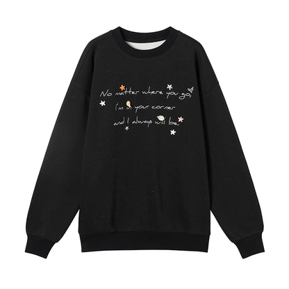 Letter Embroidered Winter Sweater