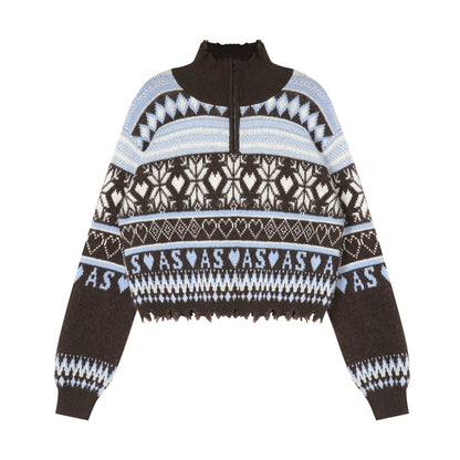 Vintage Fair Isle Tassel Sweater