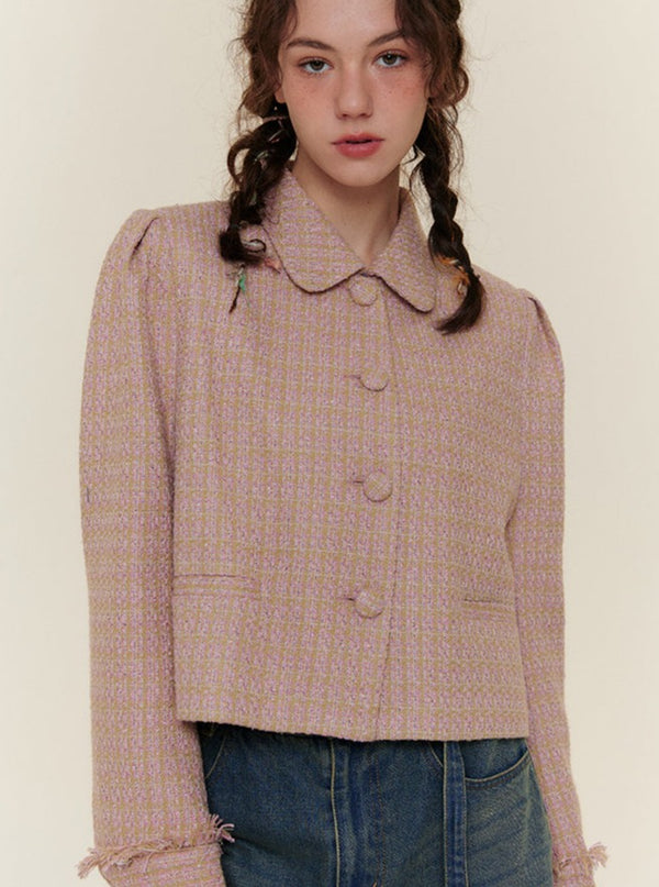 Retro Short Jacket Pleated Skirt Set