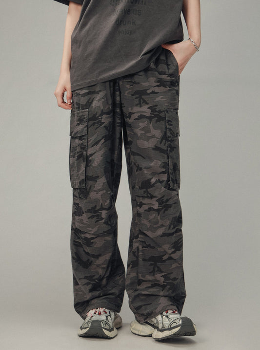 Wide-leg Paratrooper Pants